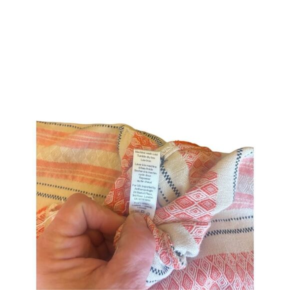 Anthropology  Stark X Small Pink Beige Stripe Cotton Tunic Top made in the USA b - Picture 8 of 16